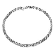 Collar de Eslabones Texturizados en Plata 925