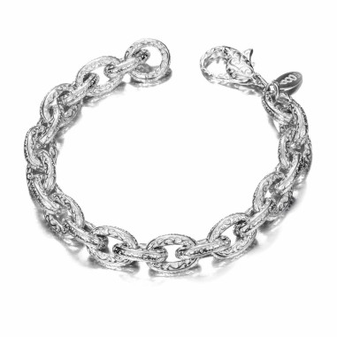 Pulsera de Eslabones con Diseño Exclusivo en Plata 925