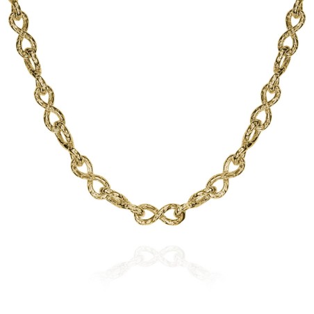 Collar de infinitos en baño de oro 18k
