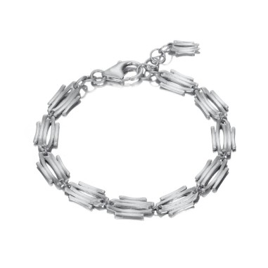 Pulsera de motivos irregulares en plata de ley 925