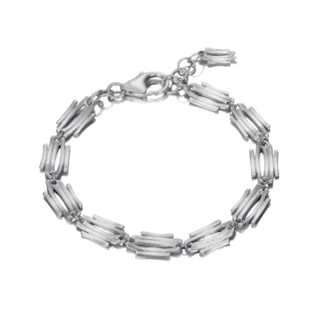 Pulsera de motivos irregulares en plata de ley 925