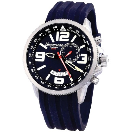 RELOJ NECKMARINE DE ACERO PARA HOMBRE CORREA DE CAUCHO CUARZO 44MM X-PLORER ALARMA - NKM13757M03