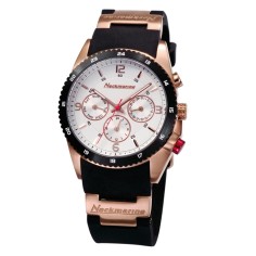RELOJ NECKMARINE DE ACERO DORADO PARA HOMBRE PULSERA CAUCHO CUARZO 38MM ADMIRAL - NKM13657MS04