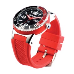Reloj de acero para hombre Correa Caucho de color roja - Neckmarine - BigNM98108